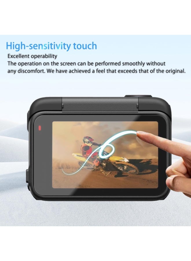 Peachjoy Screen and Lens Protector Kit for Insta360 Ace Pro 2, HD Tempered Glass, 9H Scratch Resistance, Anti-Fingerprint Coating, Easy Apply, 6 Piece Set (2 Screen Protectors + 2 Lens Guards + 2 Accessories) - Image 2